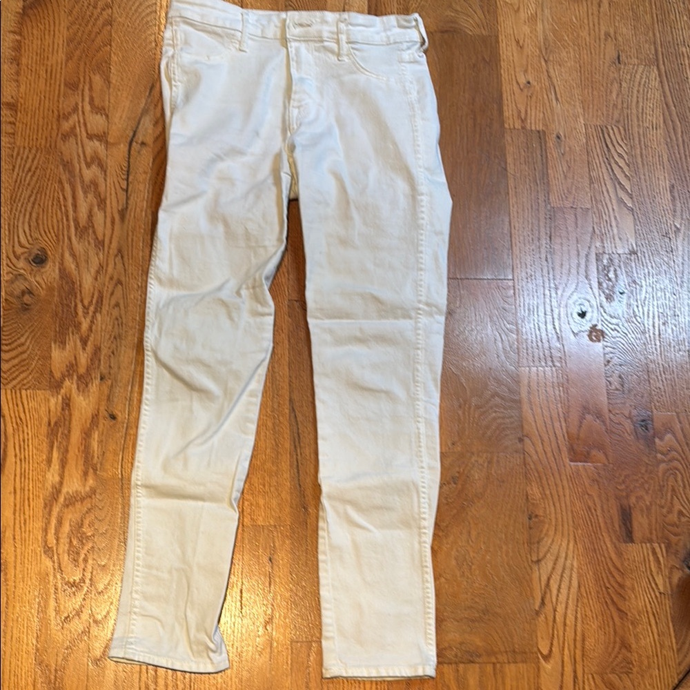 H&M denim white skinny ankle jeans size 26